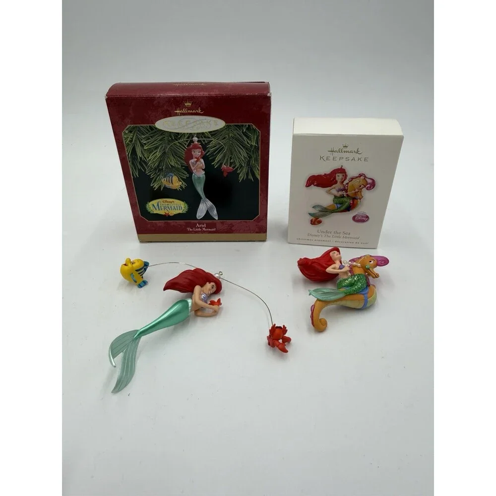 Hallmark Disney Little Mermaid Ariel & Under The Sea Christmas Ornaments